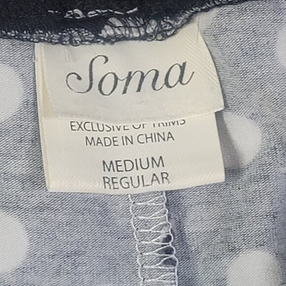 SOMA Coquette Pajama Set Christmas Holiday Red Bows Size M - Picture 7 of 10